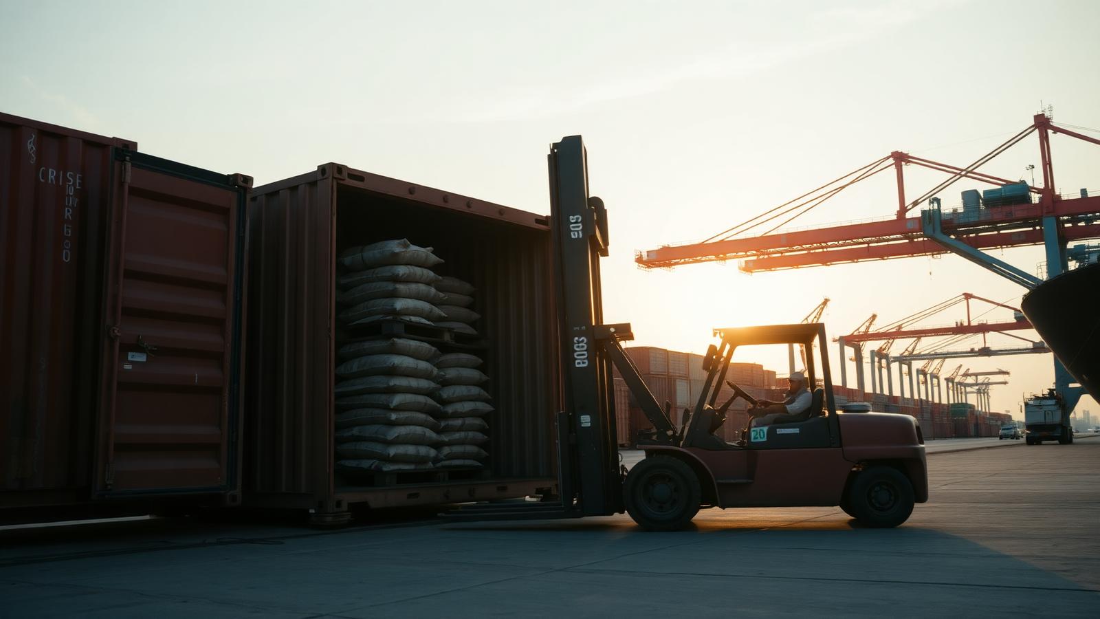 20ft container being loaded at Lagos-area port
